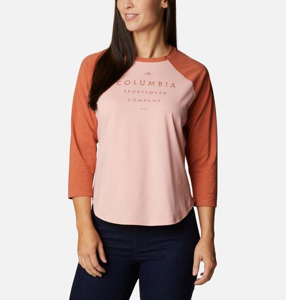 Columbia T-Shirt Dame Sun Trek Pink Brune DGTP17829 Danmark